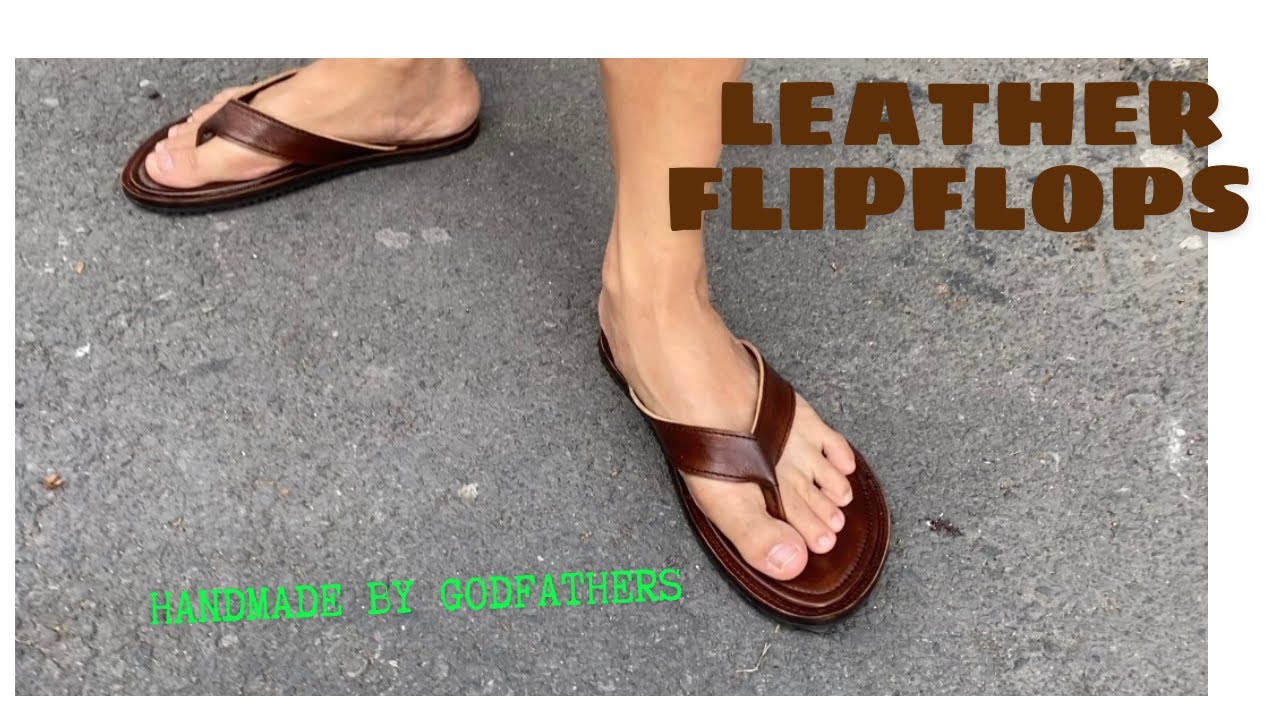 Making Leather Flipflops - Bespoke - complete Handmade process. Handmade by GodFathers61