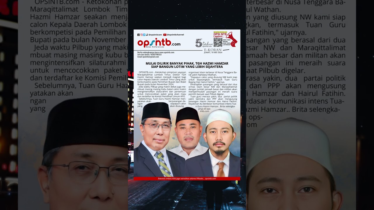 Mulai dilirik banyak pihak, TGH Hazmi Hamzar siap bangun Lotim yang lebih sejahtera