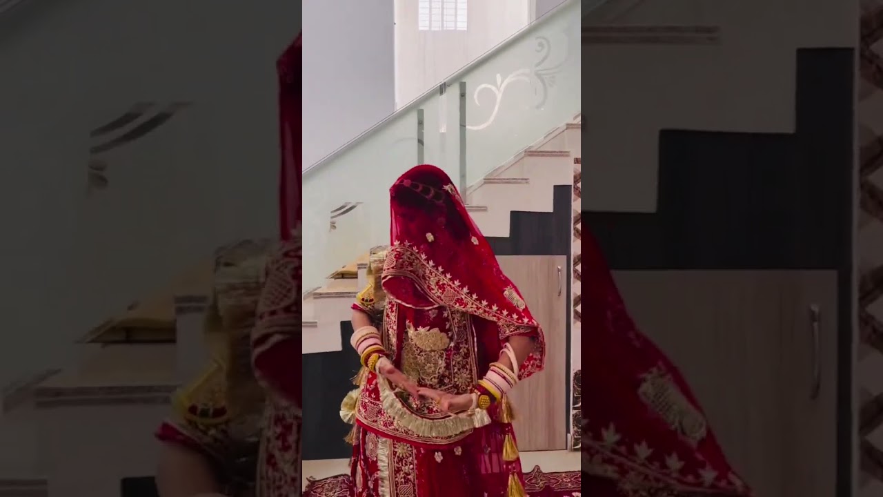 ||First ghoomar in Sasural 🥰❤️||dance performance by bride❤️@culture_of_rajputana12 #dance #wedding