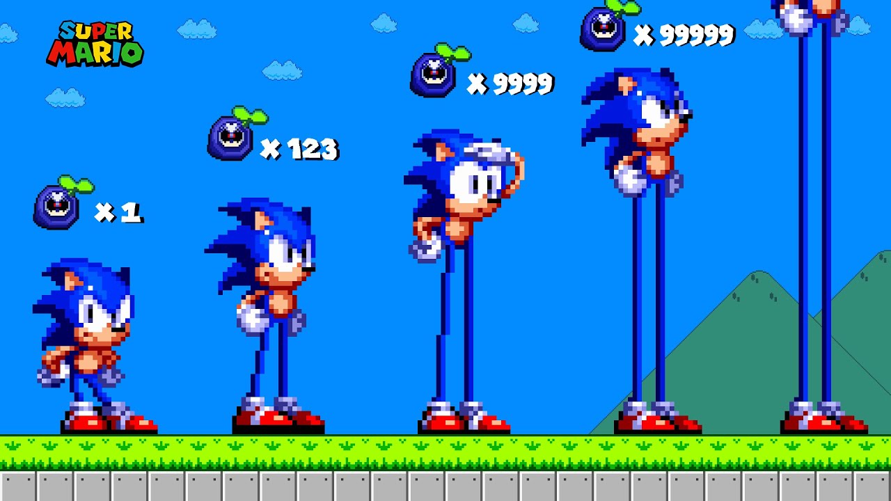 Upgrading Sonic to the TALLEST ever in Super Mario | SM Animation