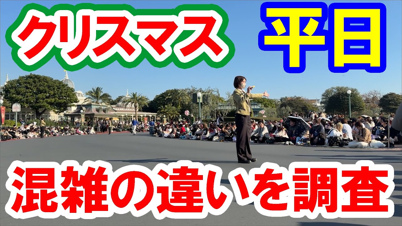 混雑レポ／こんなに違うの？クリスマスの平日と土曜の混雑度を比較調査（2025-11-29 東京ディズニーランド）