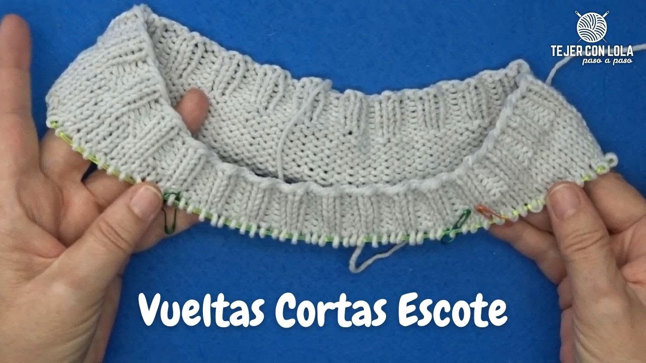 ✨TRUCOS DE TEJIDO: VUELTAS CORTAS para CUELLOS PERFECTOS🧶 tejer a dos agujas #tejerconlola