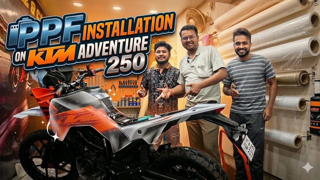 PAINT PROTECTION FILM (PPF) | KTM ADVENTURE 250 | JOURNEY WITH ABHI | KTM INDIA | BENGALI VLOG