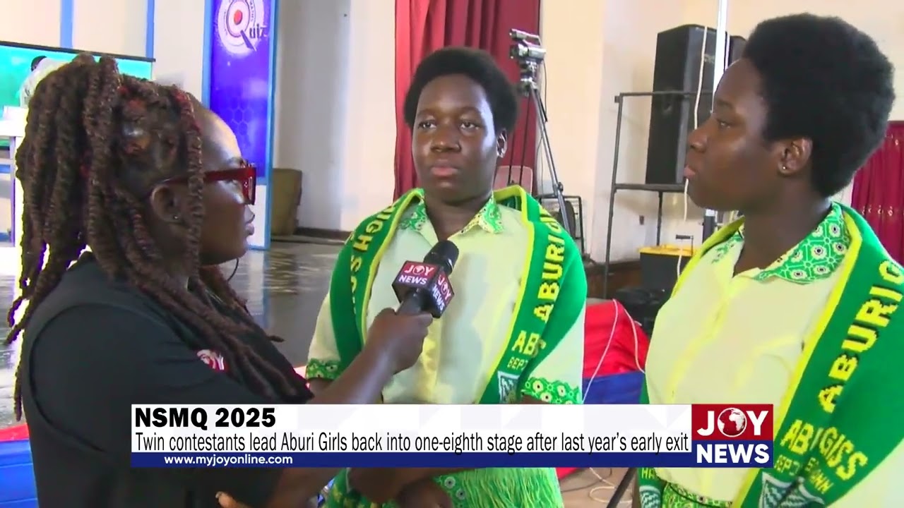 NSMQ 2025: Twin contestants lead Aburi Girls back into one-eighth stage after last year’s early exit