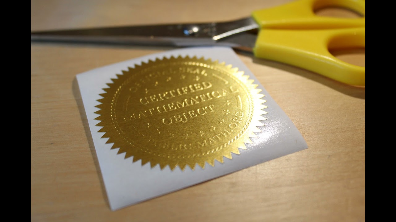Mathematical Objects: Certified Mathematical Object sticker with Chris Nho