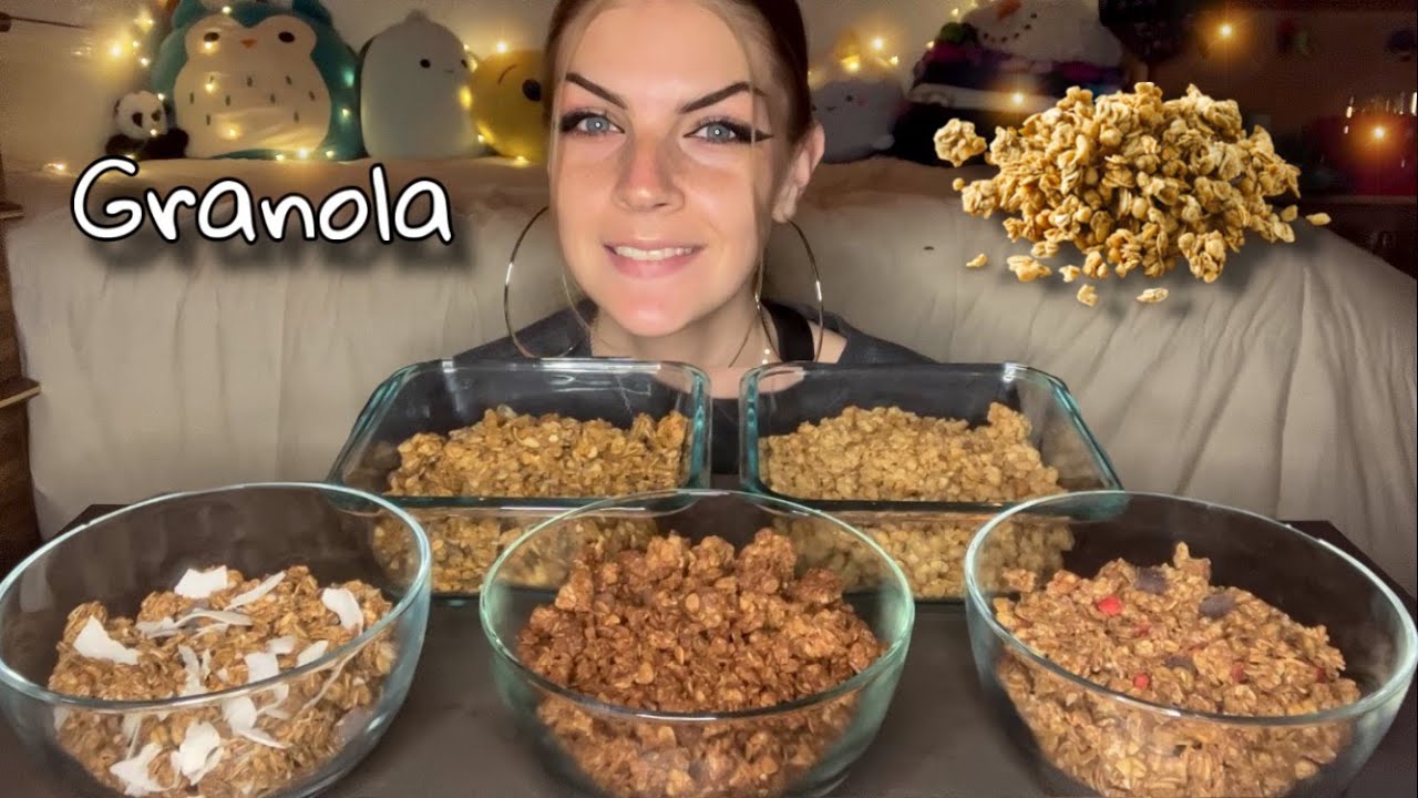 GIANT GRANOLA MUKBANG! (Vegan) (No Talking)