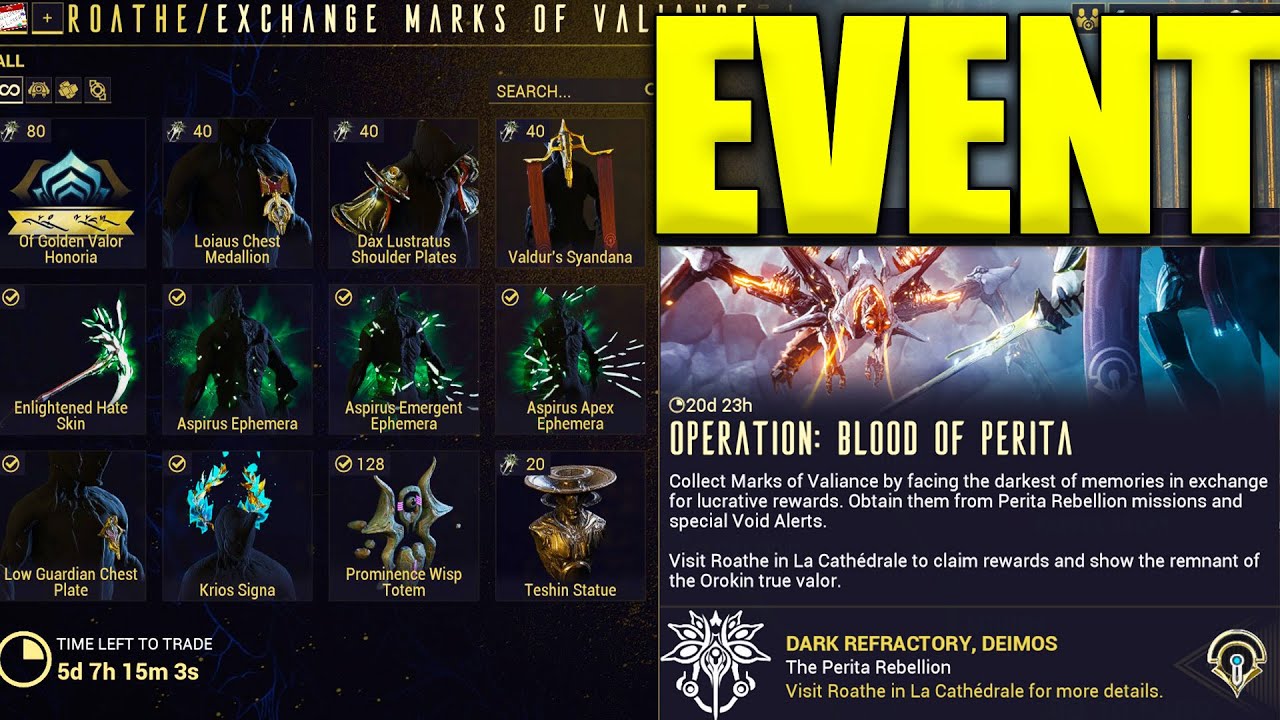 New Operation: Blood of Perita! Warframe Event Loot Is Here!