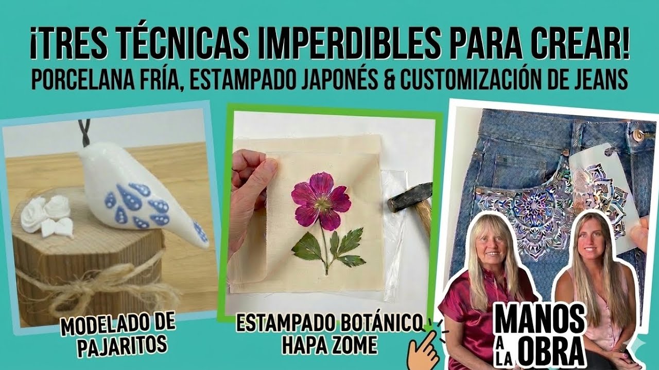 Manos a la Obra Tv 2025  Técnicas Artesanales - Porcelana Fria  - Arte Japones - Técnicas en  tela