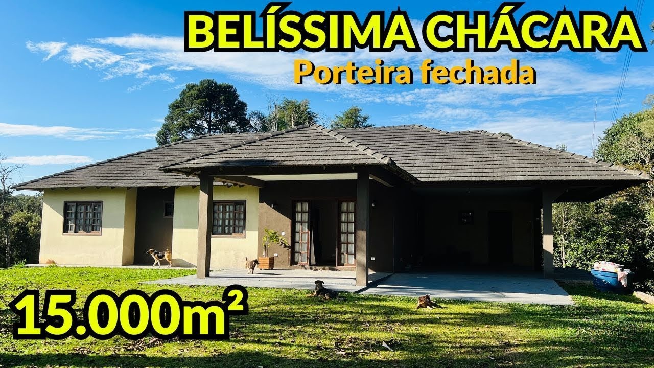 VENDIDO/  CHÁCARA INCRÍVEL EM TIJUCAS DO SUL POR R$490 MIL PORTEIRA FECHADA COM CASA AMPLA