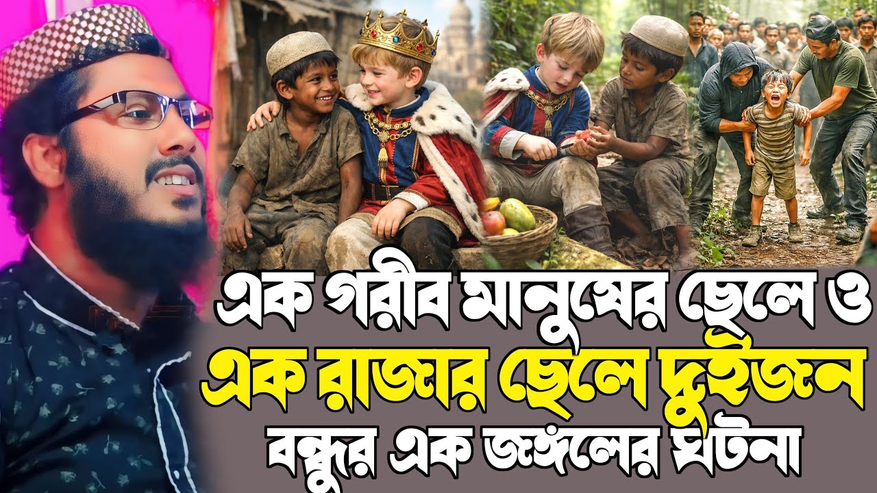 khoka maulana waz┇এক গরিব ও এক রাজার ছেলে দুই বন্ধুর জঙ্গলের ঘটনা┇খোকা মাওলানা মফিজুর রহমানের ওয়াজ
