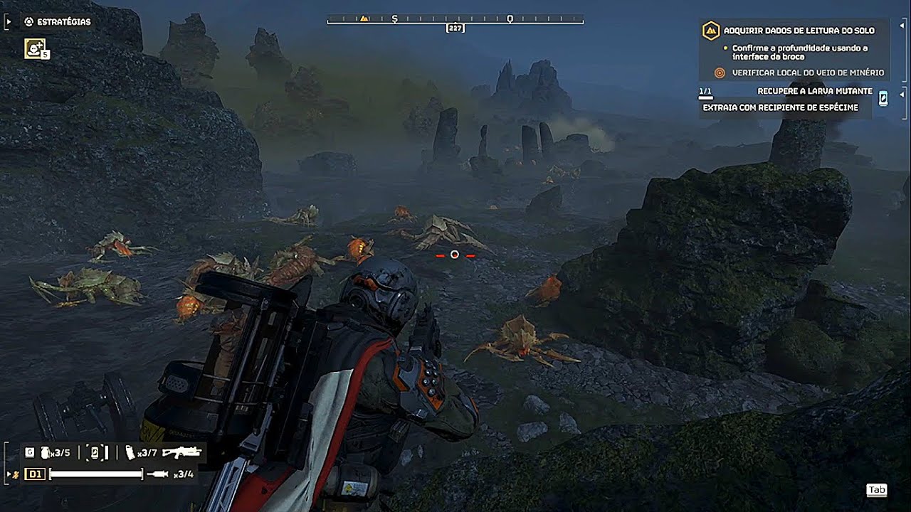 Helldivers 2 - SOLO - missão de pesquisa geológica - Contra Terminidios  (insetos)