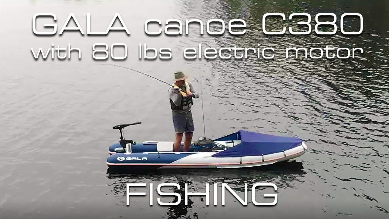 GALA inflatable canoe Challenger C380 with electric motor, FISHING.
