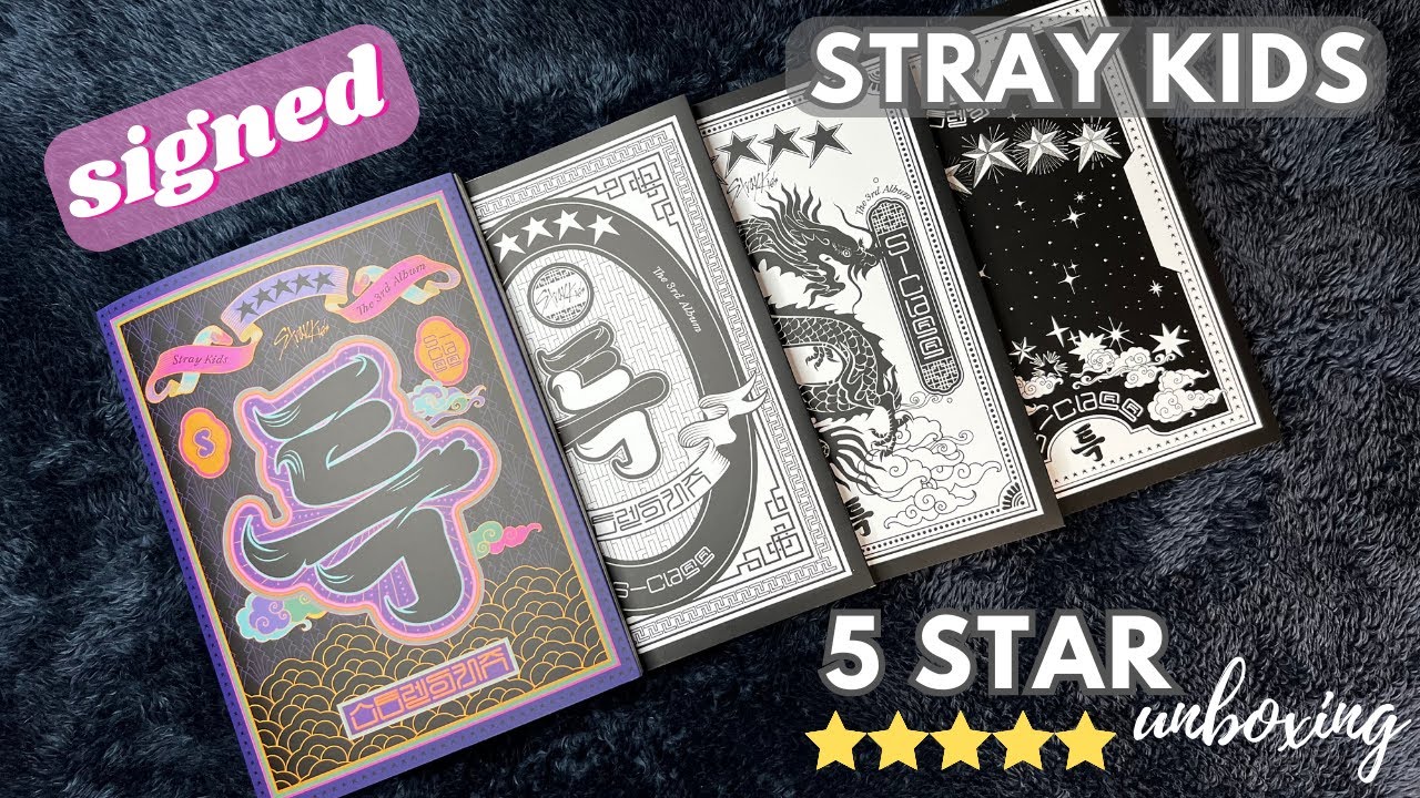 Stray Kids * signed * 5 Star 3rd album Unboxing A, B, C, Limited versions! 스트레이 키즈