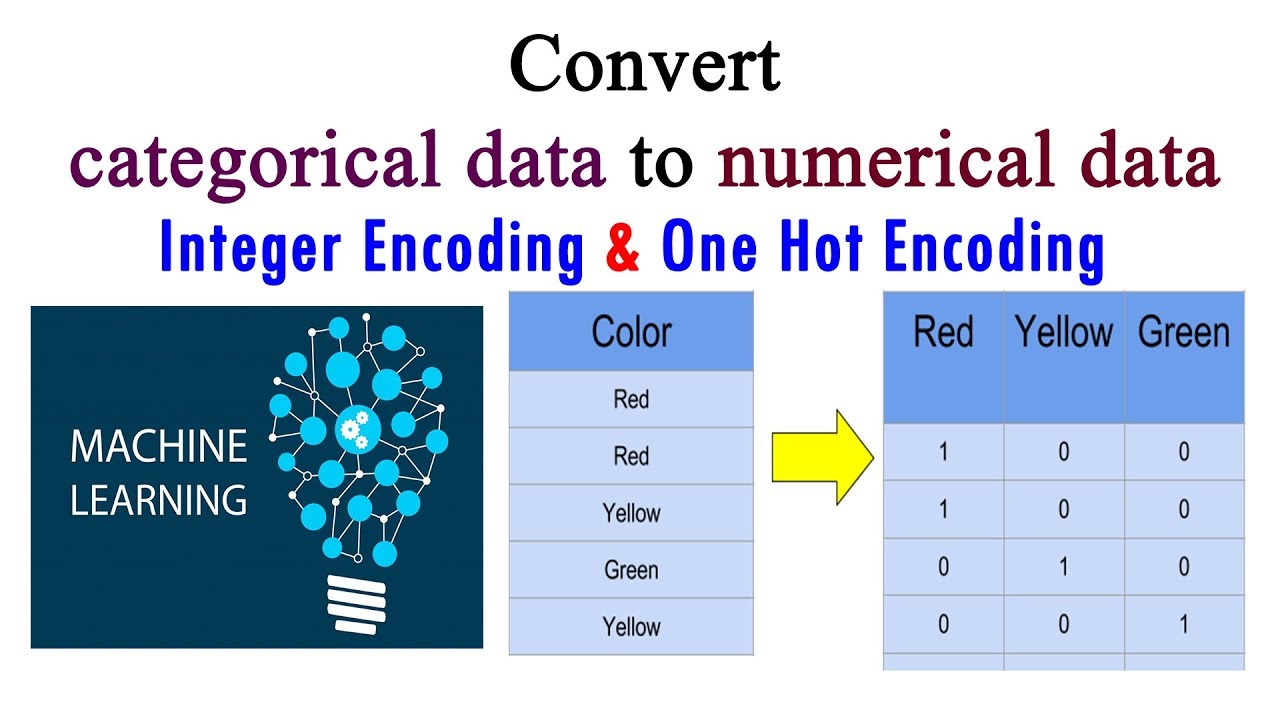 How to convert categorical data to numerical data in machine learning (2 methods)