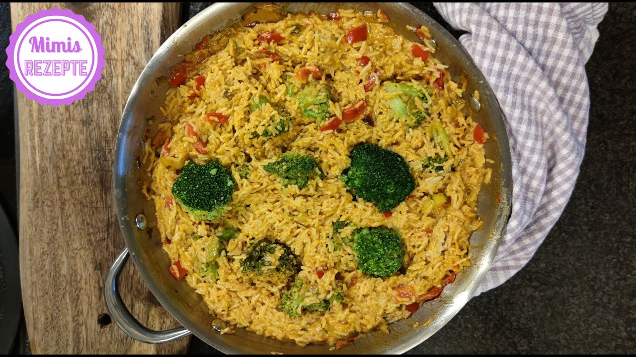 Gemüse Curry mit Basmatireis / Gemüse-Reispfanne (Vegetarisch)