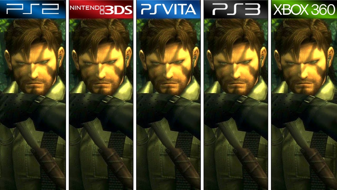 Metal Gear Solid 3 (2004) PS2 vs 3DS vs PS Vita vs PS3 vs Xbox 360 (Graphics Comparison)