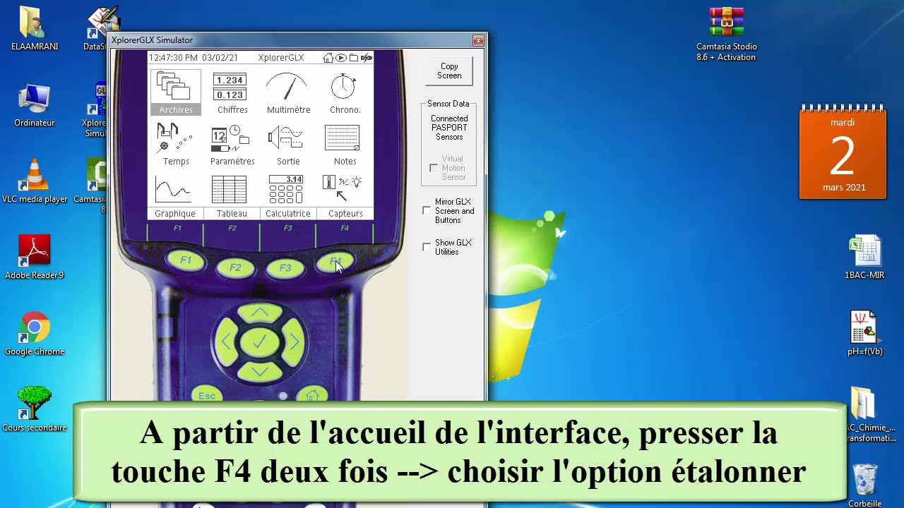 GLX - Étalonnage de la sonde du pH