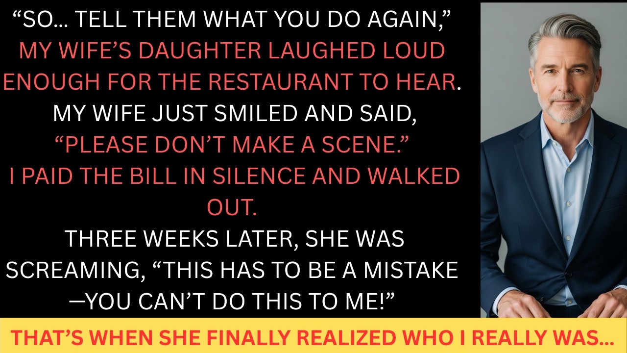 My Wife's Daughter Mocked My Job — She Didn't Know I Owned the Building