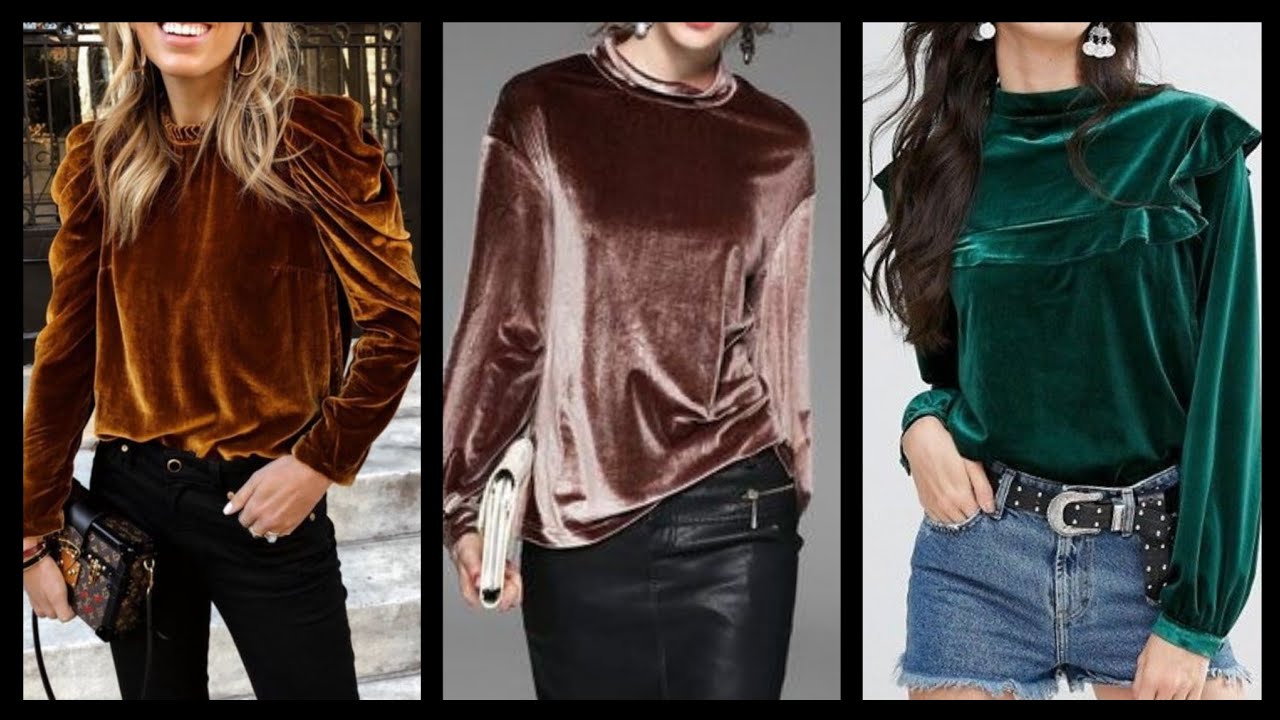 40 Best velvet tops Design images/Gorgeous Women's velvet top Ideas/stylish Velvet tops/Tops Design.