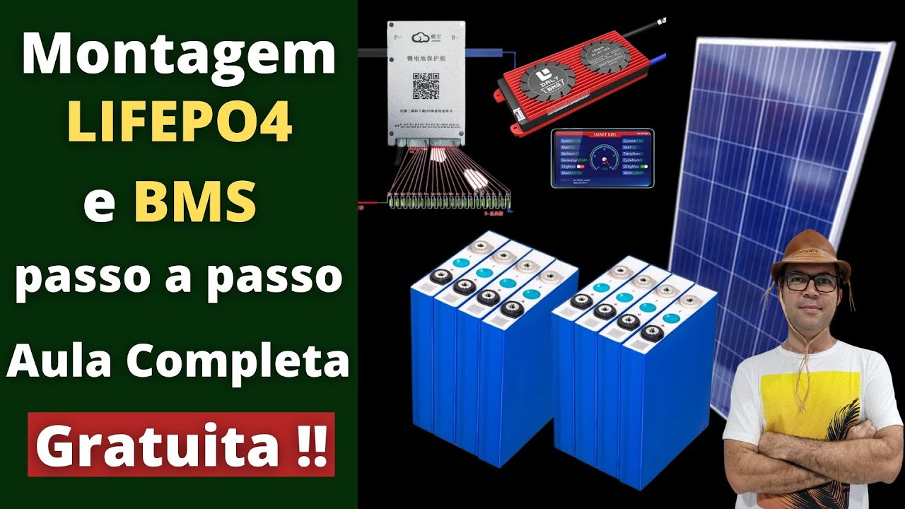 Como montar banco de baterias Lifepo4 com BMS no OFF-GRID?