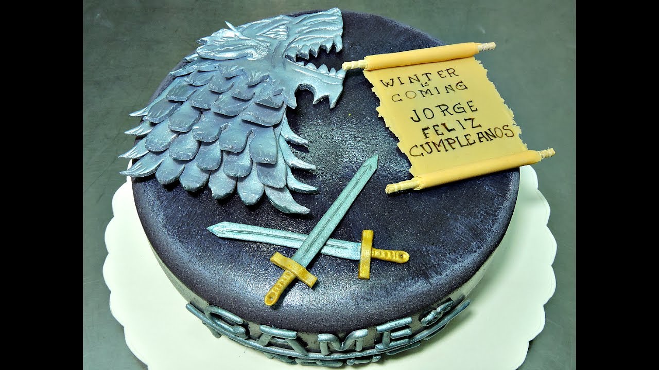 Pastel de Game of Thrones, Stark House.-RecetasdeLuzMa
