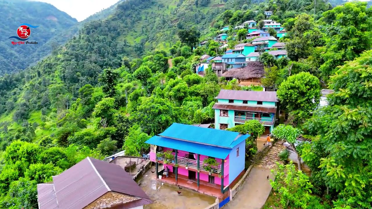 Dandakharka 4k-  Beautiful Greenery Drone Footage | Mero Gau