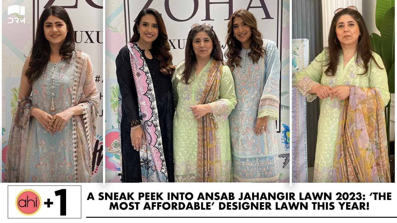 Ansab Jahangir lawn 2023 I Pretty Pastels that are Comparatively Affordable I AHI Collaboration