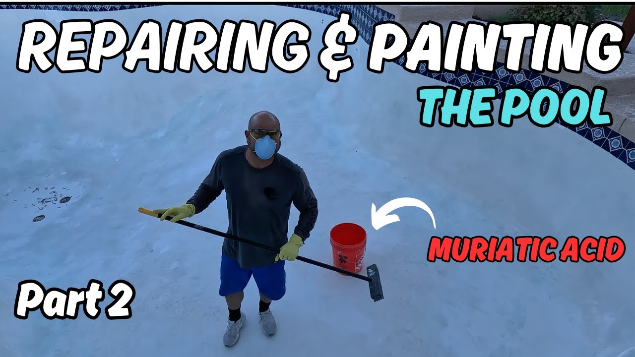 HOW TO REPAIR AND PAINT A PLASTER SWIMMING POOL. PART 2 J'S DIY n STUFF