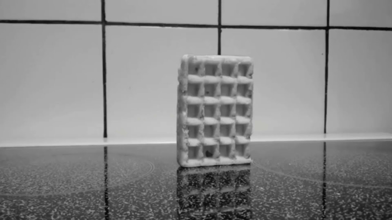 Waffle falling over but it's unnecessarily dramatic