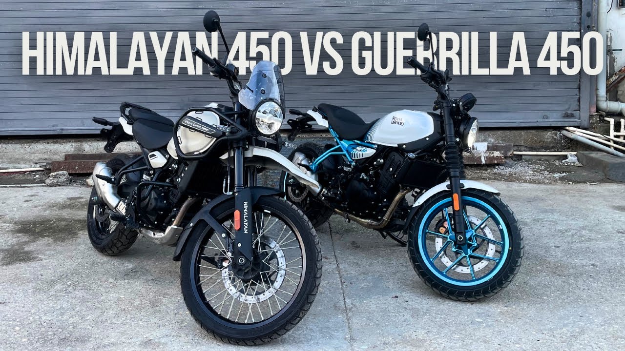 Royal Enfield Himalayan 450 vs Guerrilla 450 | Detailed Comparison | Motorxone