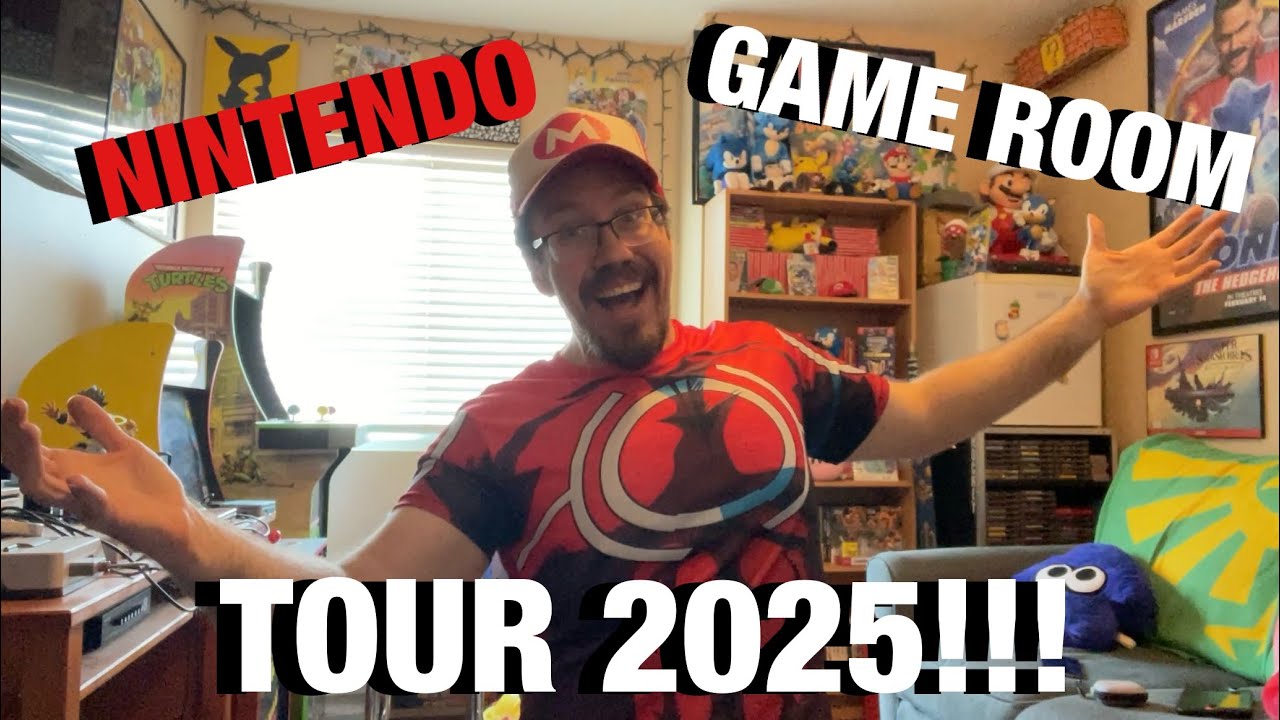 My Nintendo Game Room Tour 2025!!!!