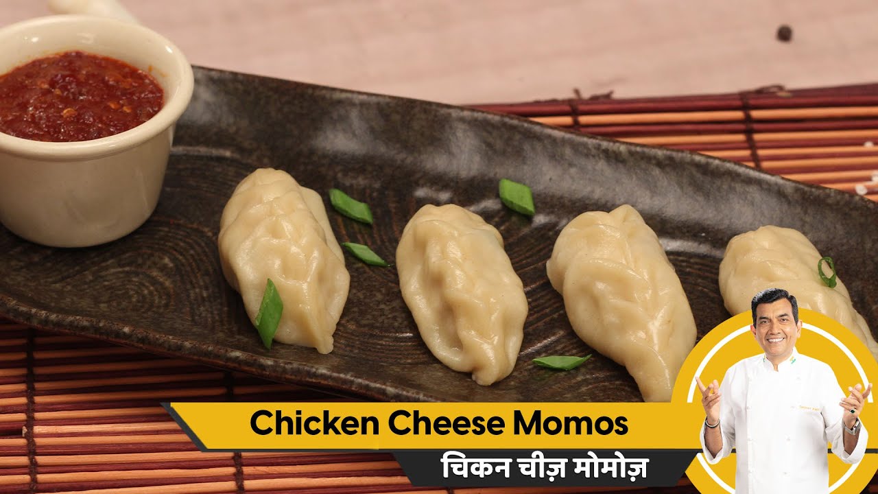 Chicken Cheese Momos | चिकन चीज़ मोमोज़ | How to make Momos at Home | Sanjeev Kapoor Khazana
