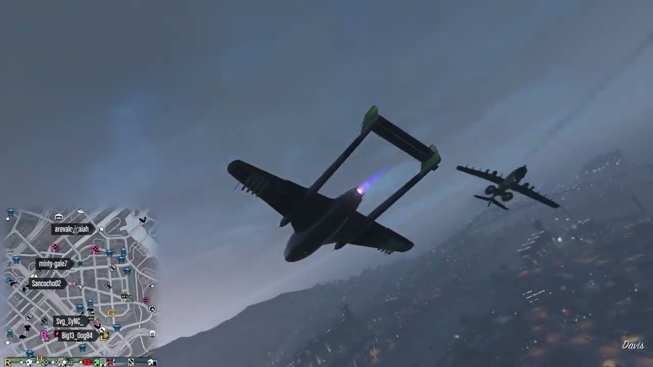 Grand Theft Auto V Online Free Mode Pyro Dogfighting Air Combat Compilation 2 PS4 Pro