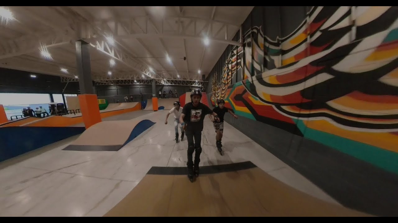 Rollers en skatepark puerta aragon.