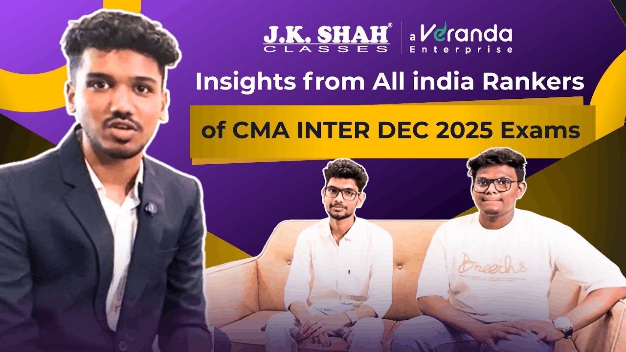Истории успеха на экзамене CMA Inter 25 декабря | Курсы JK Shah