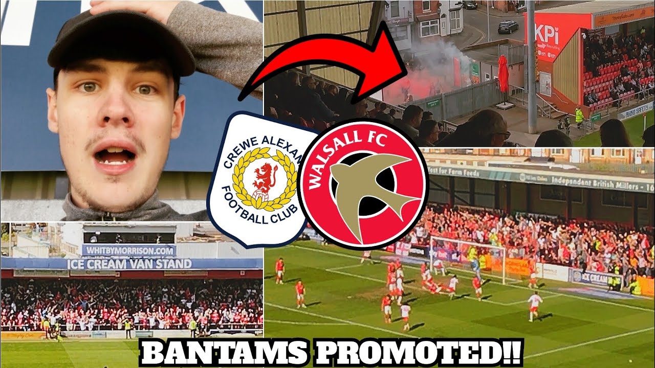 SADDLERS STUNNED AS LATE LATE GOAL MEANS BRADFORD PROMOTED | Crewe vs Walsall