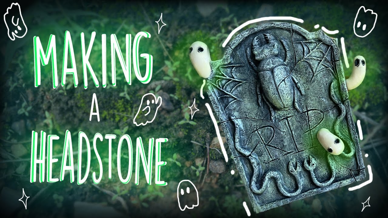 I made a headstone with some ghosts!!