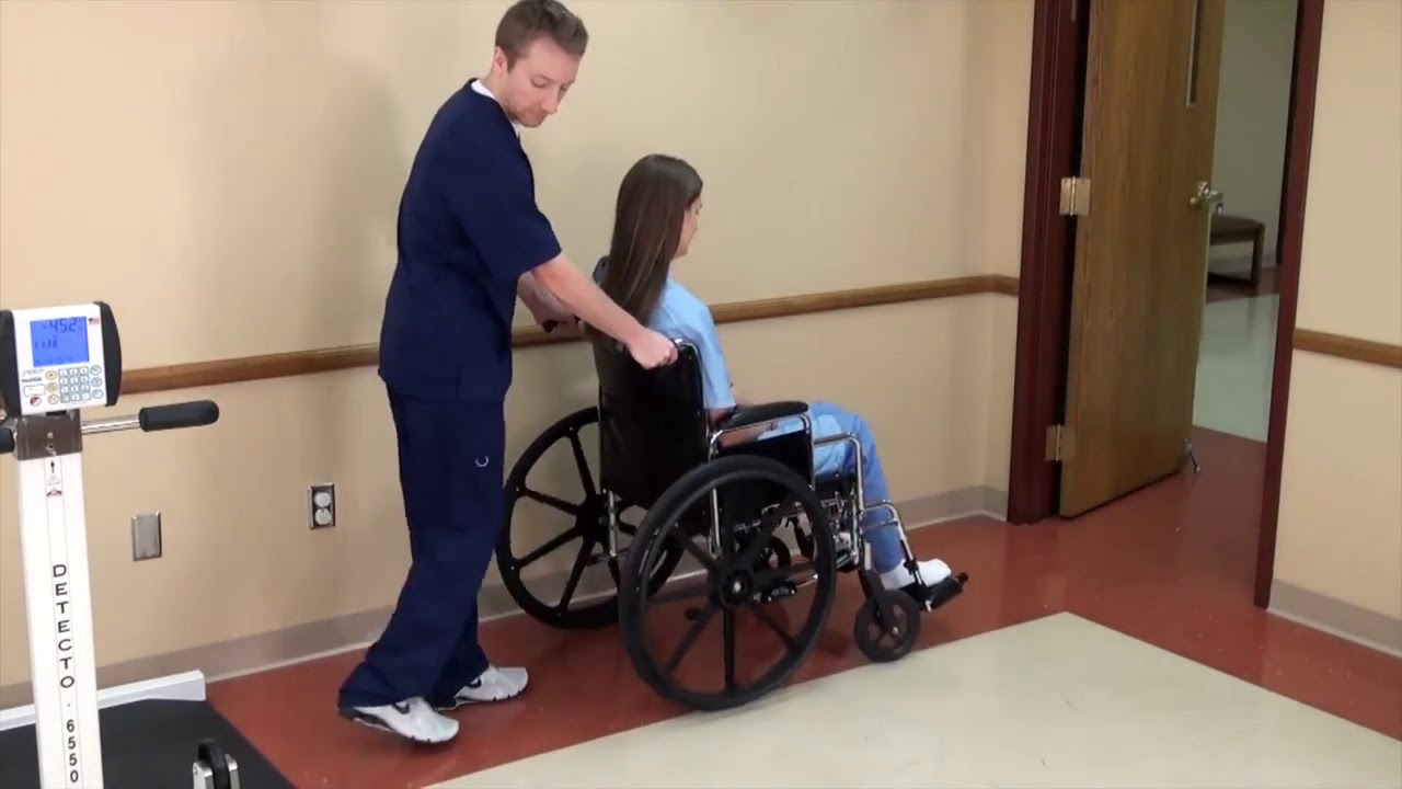 Detecto Digital Portable Fold Up Wheelchair Scale Operation