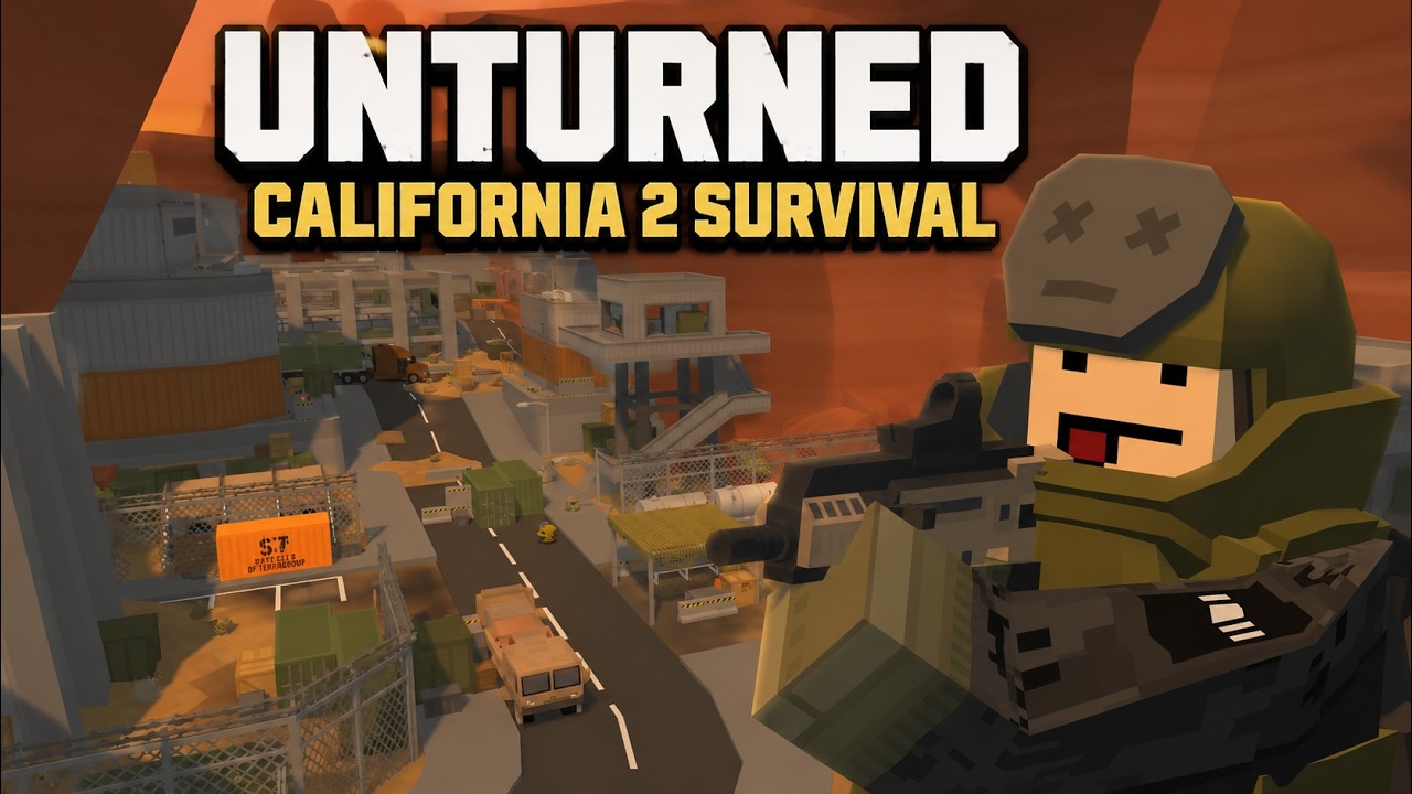Я играл в Unturned California 2 в режиме выживания со 100 игроками.