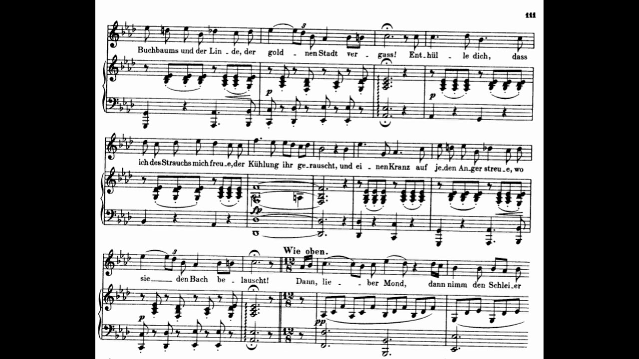 An den Mond (F.Schubert) D.193 in f minor / Piano accompaniment