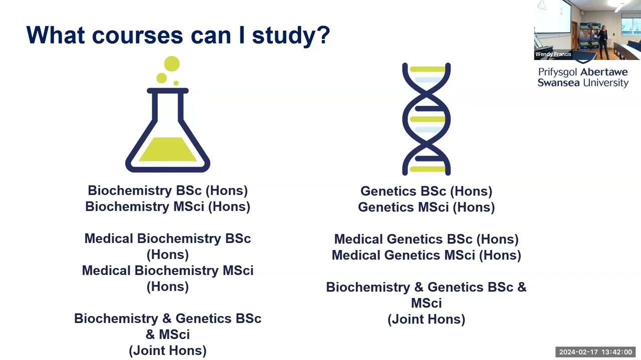 Biochemistry & Genetics Feb 2024 Open Day Session
