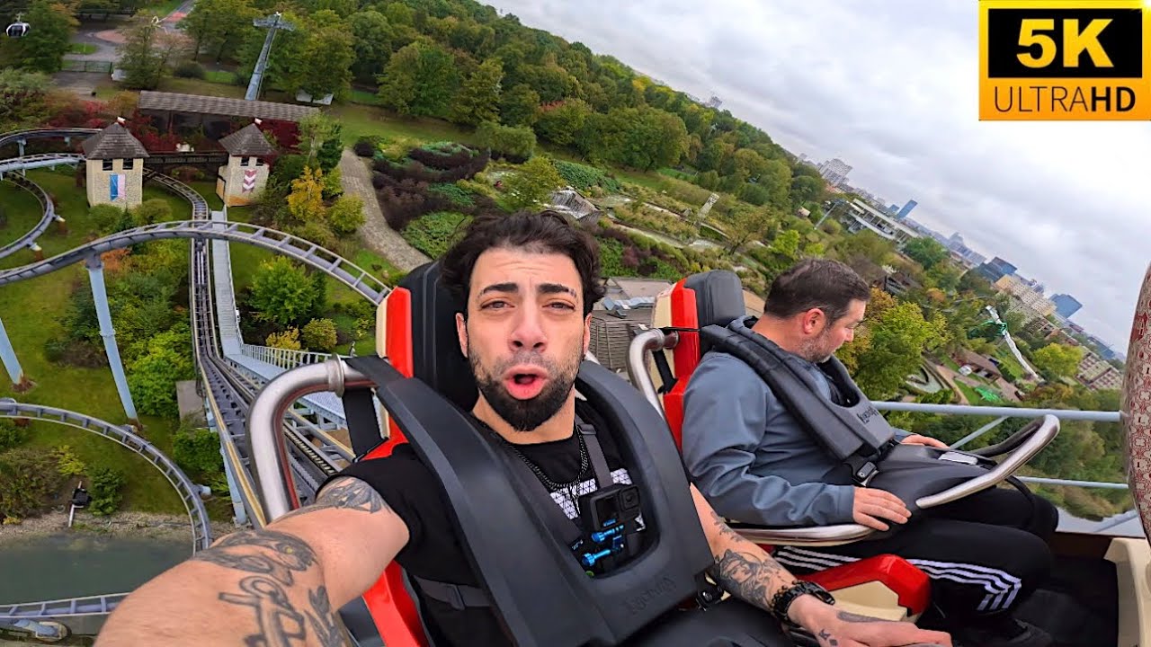 Lech Coaster POV 5K Rider Cam INTENSE Vekoma Bermuda Blitz Legendia, Poland