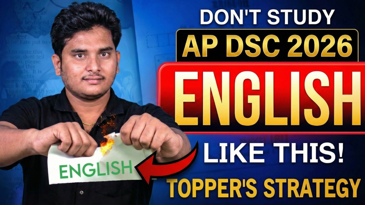 AP DSC SGT English Best Preparation Plan 2026