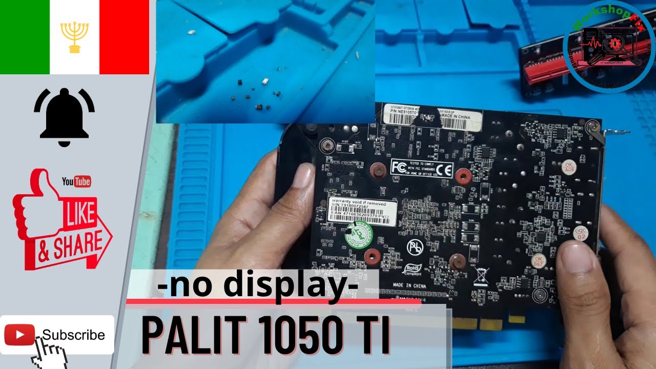 PALIT GTX 1050ti Storm X - How to repair no display?