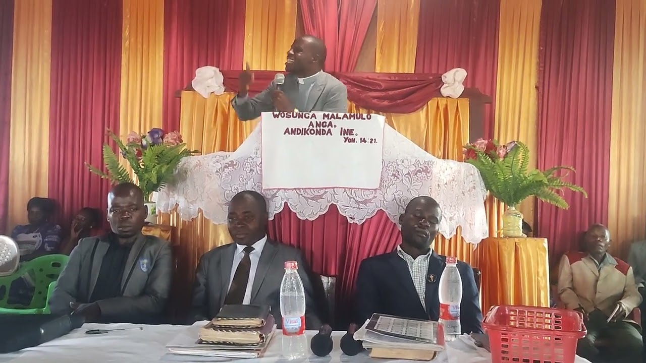 Rev. Alexander Kambiri preaching at Ntchisi CCAP Church