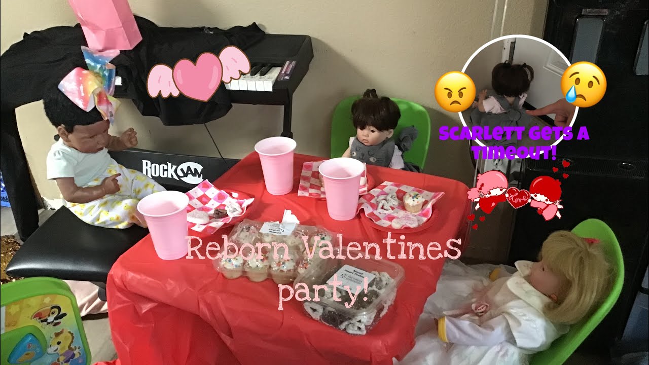 Reborn daycare valentines party! * Scarlett gets in timeout! * 😡😩 | REBORN ROLEPLAY! 💘