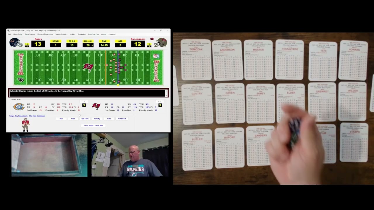 APBA Football - 1989 - Bears at Bucs - How I Play the Game!