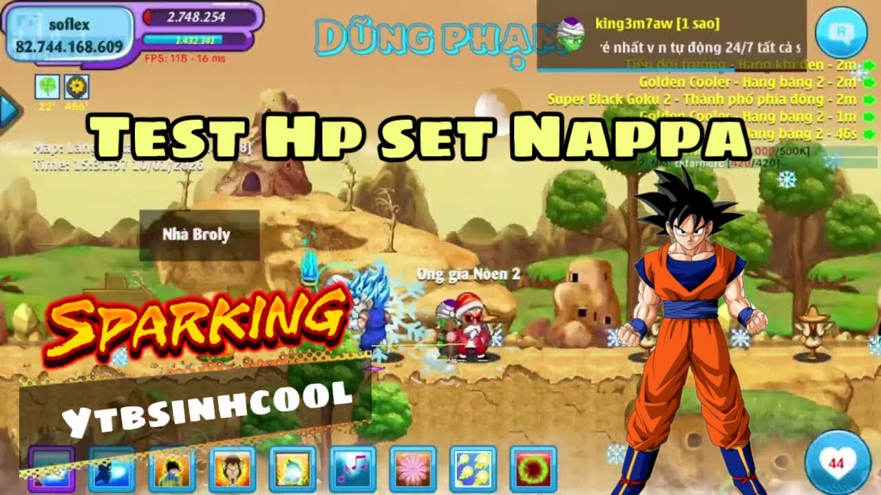 Ngọc Rồng Online - Test Hp Set Nappa 9 sao