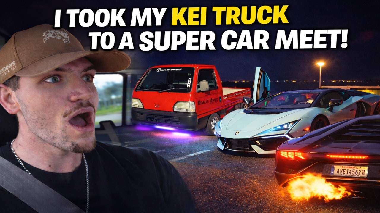 I Took My $5,000 KEI TRUCK to a SUPER CAR Meet...