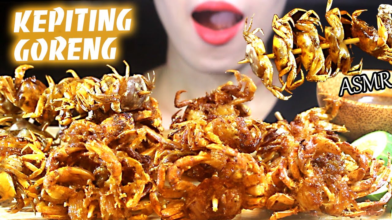 ASMR (KEPITING GORENG) Fried Baby Soft Shell Crabs *ASMR EXTREME CRUNCH.